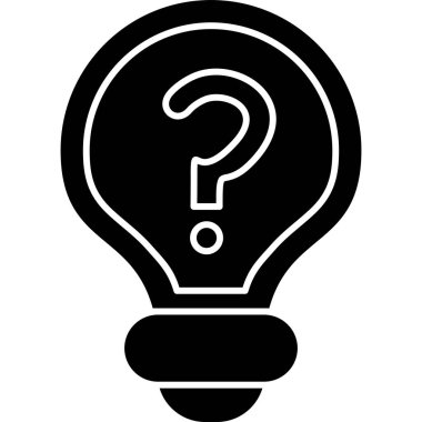 soru ampul vektör simgesi