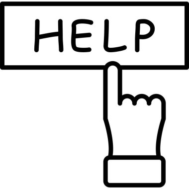 taslak biçiminde elle çizilmiş simgeye yardım et