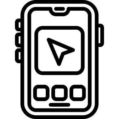 cep telefonu simgesi. Web için cep telefonu vektör simgelerinin basit çizimi