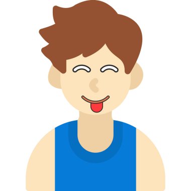 Çocuk duygu simgesi vektör illüstrasyon tasarımı ile karşı karşıya