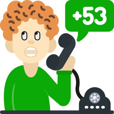 Çizgi film karakteri telefonda konuşuyor..