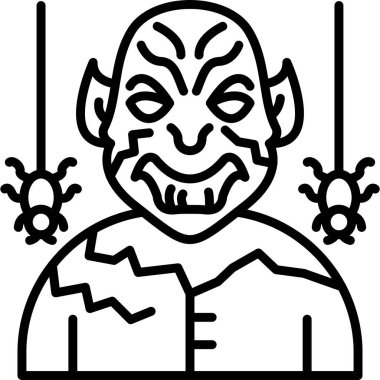 Cadılar Bayramı simgesi, vektör illüstrasyonu