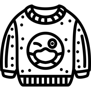 giysi süveteri simgesi, taslak biçimi