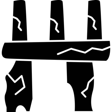 Bir fırçanın karikatür simgesinin vektör çizimi