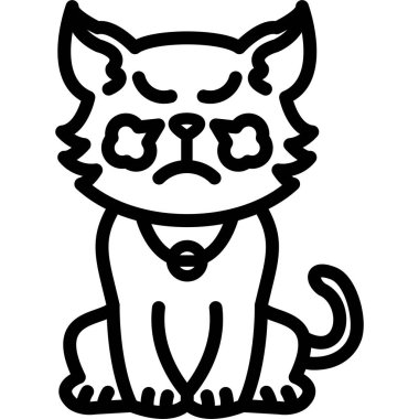 Kedi simgesi, anahat stili