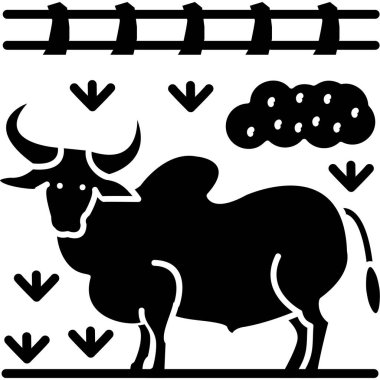 Çiftlik ineği çiftçiliği simgesi
