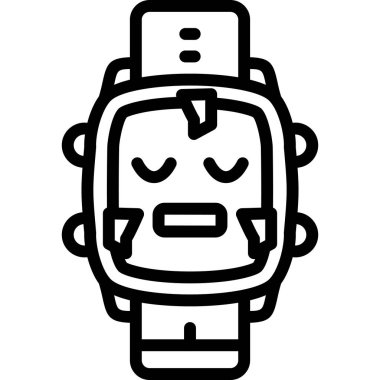 vektör, beyaz zemin üzerine karikatür robot