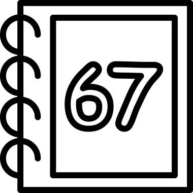 Bir 6 6 simgesinin vektör illüstrasyonu