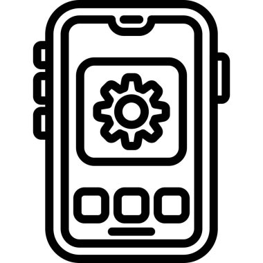 Ayar tekeri simgesi olan akıllı telefon, özet biçimi