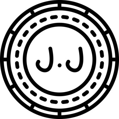 Madeni para ikonu. Beyaz arkaplanda izole edilmiş web tasarımı için para vektör simgesinin basit çizimi