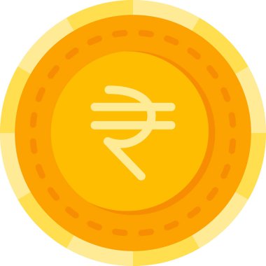 Hint Rupisi para simgesi düz stil