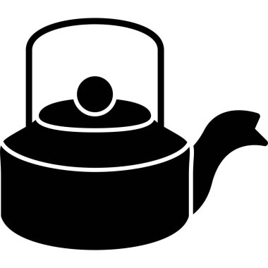 çaydanlık simgesi, basit illüstrasyon
