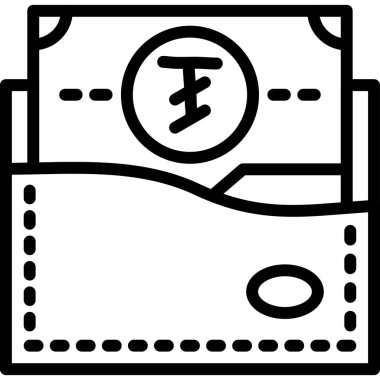 Para birimi. Web simgesi basit illüstrasyon