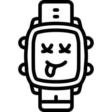 Sevimli çizgi film beyaz alarm saati