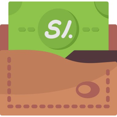 nakit dolar nakit ikonu düz stil