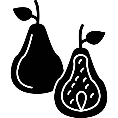 armut meyve simgesi, basit vektör illüstrasyonu