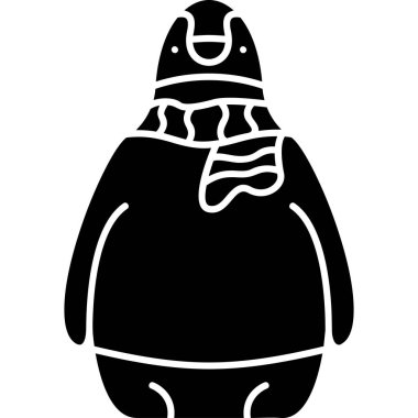 Siyah beyaz kardan adamın vektör çizimi