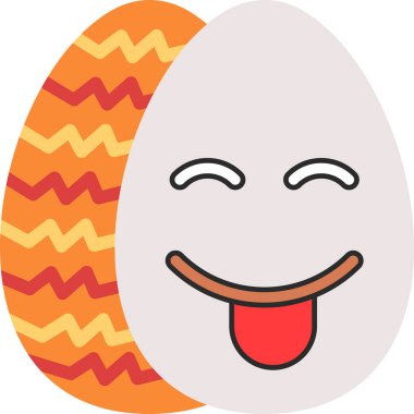 Mutlu Paskalya Yumurtaları ikonu düz stil