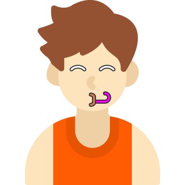 Çizgi film karakterinin vektör çizimi