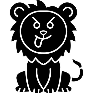 Aslan simgesi. vektör illüstrasyonu