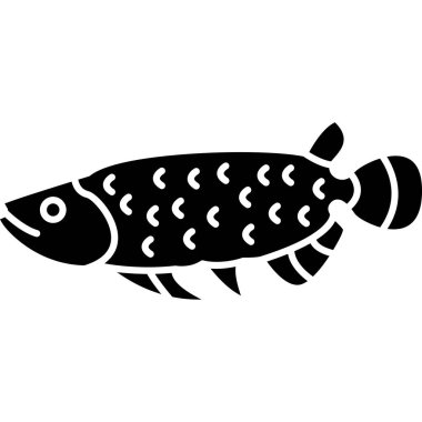vektör balık simgesi. Basit resimleme