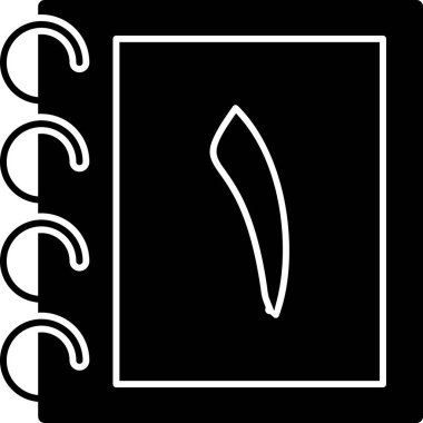 Bir tüy simgesinin vektör illüstrasyonu