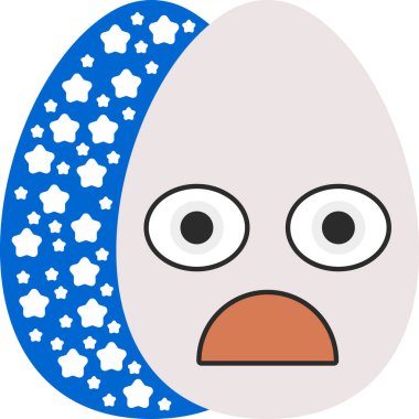 Üzgün yumurta ve duygu dolu bir emoji.