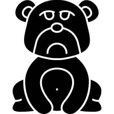 Ayı simgesi vektör illüstrasyonu