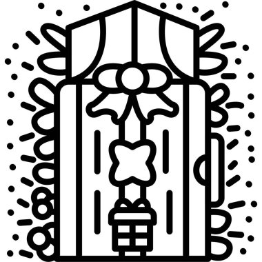 Yılbaşı mum süsleme simgesi ana hatlarıyla