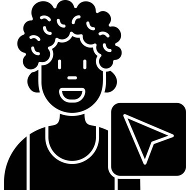 İnsan simgesinin vektör illüstrasyonu