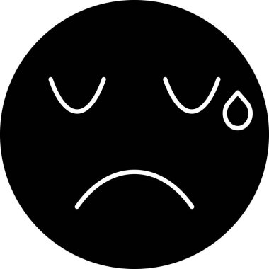 üzgün yüz ifadesi vektör illüstrasyonu