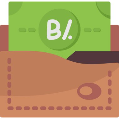 Cüzdan. Web simgesi basit illüstrasyon