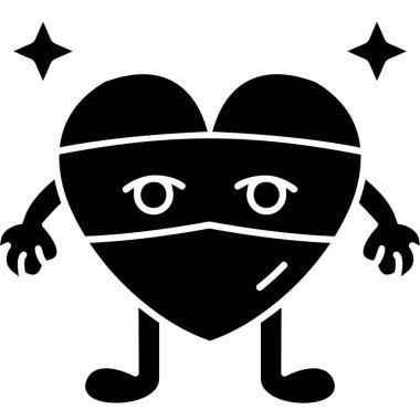 aşk kalp simgesi, vektör çizimi beyaz arkaplanda izole edildi