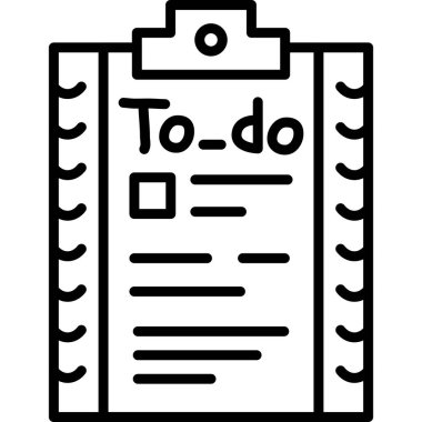 yapılacaklar listesi vektör simgesi