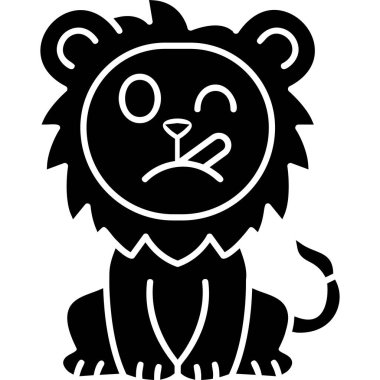 Basit dizayn edilmiş aslan simgesi