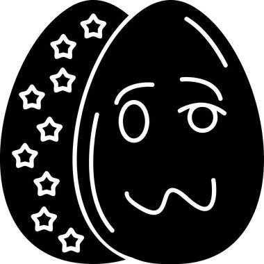 Paskalya yumurtası ikonu vektör çizimi