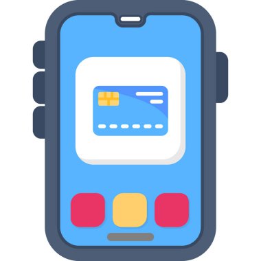 Kredi kartı ödeme ikonu vektör çizimi