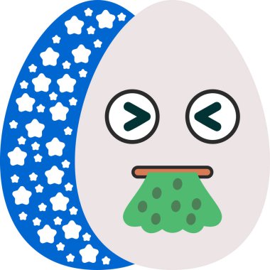 Yumurta Paskalya ikonu, vektör illüstrasyon tasarımı