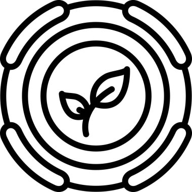 Çemberdeki bir çiçek simgesinin vektör çizimi