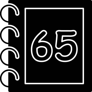 Bir 6 7 sayısının vektör illüstrasyonu