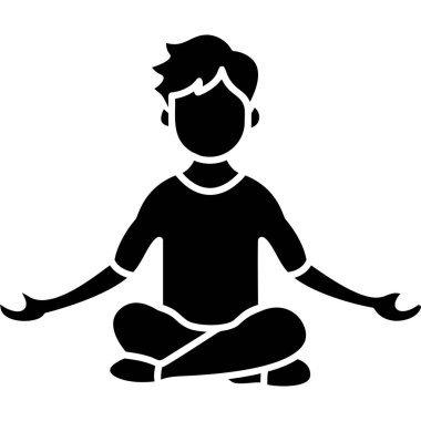 Meditasyon pozu yoga simgesi