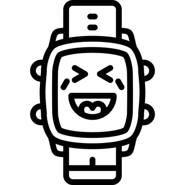 kızgın çizgi film simgesi, vektör illüstrasyonu