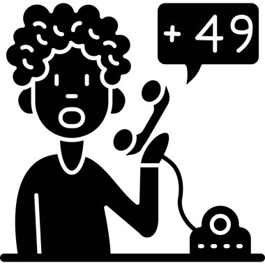 Müşteri hizmetleri merkezi simgesi - taslak biçimi