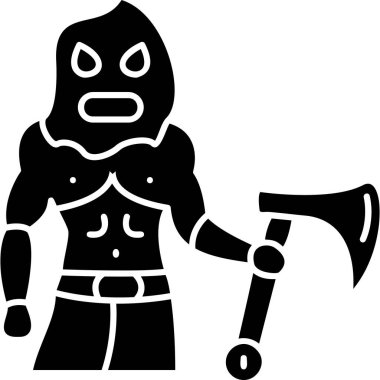 Savaşçı. Web simgesi basit illüstrasyon