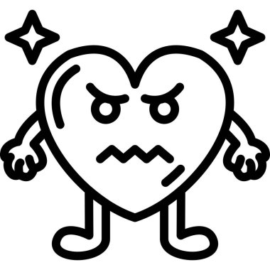 kalp öfke simgesi, vektör biçimi