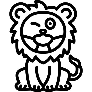 Aslan simgesi, özet çizimi