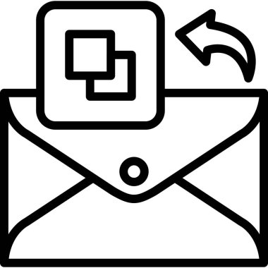 posta simgesi. Web ve mobil izole edilmiş arka plan için basit e- posta vektör simgesi çizimi