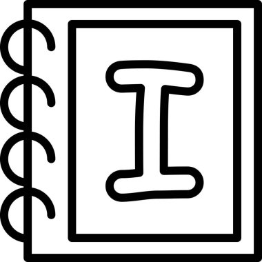 Bir kitap simgesinin vektör illüstrasyonu