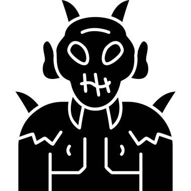 şeytani cadılar bayramı ikonu