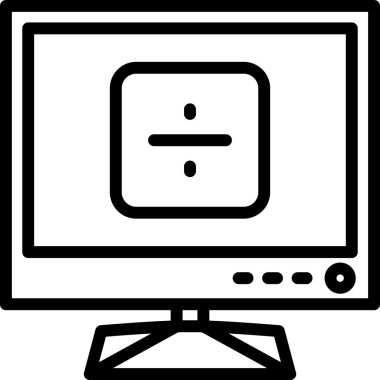 Bilgisayar. Web simgesi basit illüstrasyon